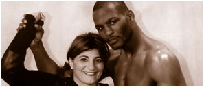 Kimia Zabihyan with Bernard Hopkins